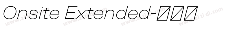 Onsite Extended字体转换